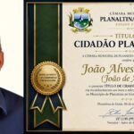 Câmara aprova título de cidadão planaltinense para João de Abides